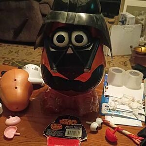 2002 Vintage Darth Vader Mr. Potato head with 30 pieces .